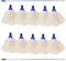 10 Big White Disposable EXEL Mop Heads with 2 Colour Coded Handle (Blue)