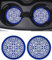 Flaconi 4 Pezzi Sottobicchiere per Auto,Accessori Auto Interno,Gadget Macchina Interni,Antiscivolo in Silicone Portabicchieri per Auto,Tappetino per Automobili per Porta bicchieri (Blu)