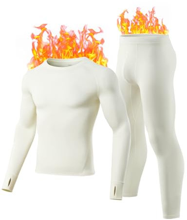 Gagli Thermounterwäsche Set für Herren mit Fleece Gefüttert, Warm Funktionsunterwäsche, Atmungsaktiv Winter Skiunterwäsche, Weich