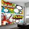 Tapete Babyzimmer Retro-Comic-Stil Vlies-Tapete 200 x 140 cm Wanddekoration Kinder Kinderzimmer Bunt Wandtapete für verschiedene Räume