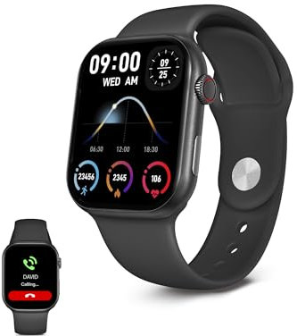 KSIX Smartwatch Urban 5 Mini Negro - Reloj Inteligente Hombre y Mujer con Llamadas, Mensajes, Asistente Voz - Smartwatch Hombre y Mujer con 5 Monitores de Salud – Reloj con Modos Deporte y Sumergible