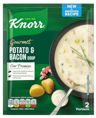 Knorr Gourmet Potato & Bacon Soup Mix, 70g, Pack of 3, Irish Recipe
