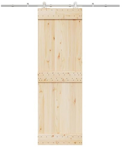 Schiebetür-Beschlagsatz 200 cm Edelstahl Silbern, Xichuzi Schiebetürsystem, Schiebetür Beschlag - 4009691