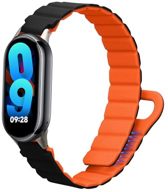 kwmobile Ersatzarmband kompatibel mit Xiaomi Mi Band 10 / Mi Band 9/8 Armband - Fitnesstracker Band mit Magnetverschluss