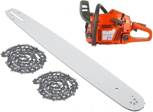 Wood Cut Petrol Saw 20 24'' 28 Inch Blade Bar Compatible with Husqvarna 372 372XP 72cc 2 Stroke (24in 2 Chains)