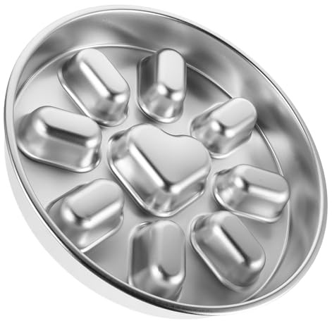 Alasum Comedero Lento para Mascotas de Acero Inoxidable Plato de Comida Antideslizante para Perros Pequeños y Gatos Cuenco de Alimentación Lenta de Metal para Cachorros Casa