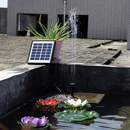 Fontaine paysagère solaire Pompe à eau pour piscine et étang décorative avec circulation d oxygénation