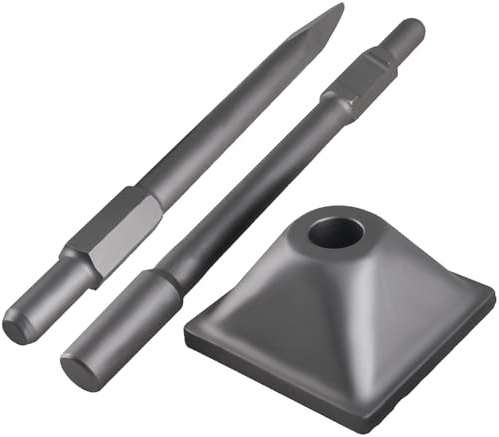 TIOMIOSEA Jack Hammer Tamper Plate, 6x6 inch（150x150mm）Ground Compactor Tamping Plate with 30mm Tamper Shank for Demolition Hammer, Concrete Soil Gravel and Landscaping Work