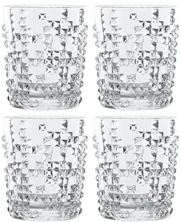 Nachtmann 4-teiliges Whisky-Set, Whiskygläser, Kristallglas, 348 ml, Punk, 0099503-0