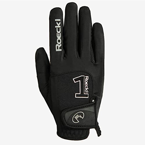 Roeckl Sports Handschuh Modell Mansfield, Unisex Reithandschuh, Schwarz, 7