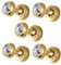CASEWIND Garderobenhaken Gold, Kleiderhaken Wandmontage, Wandhaken Handtuchhalter Messing 5er Set Kristall mit Bohren für Badezimmer