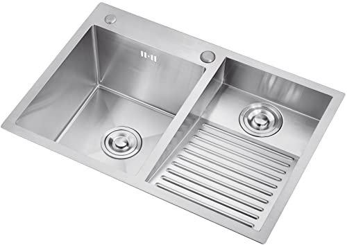 Lavabos Acero De Lavandería Piscina Balcón Del Hogar Inoxidable Fregaderos De Lavandería Con Lavabo Lavadero Fácil De Limpiar Doble Fregadero De Lavandería Piscina Regalo