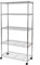 Seville Classics Drahtregal mit 5 Etagen, 5-stöckig, 76,2 cm B x 35,6 cm T (neues Modell), verchromt, beschichteter Stahl