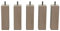 MEGALUXFRANCE Lot de 5 Pieds de Lit carré en Hêtre Massif Brut 46 mm x 46 mm x 150 mm