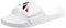 Knixmax Women Sliders Comfort Aqua Slide Sandals Beach & Pool Shoes Adjustable Strap Open Toe Summer Slippers Hook & Loop B White 3/4UK - 36/37EU