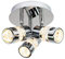 Modern Designer Spot Eco-Friendly LED IP44 Bathroom Chrome Ceiling Light Fitting with Bubble Acrylic Heads| 3000k (Warm White) | 1170 Lumens - 3 x 5w LED by Happy Homewares