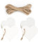 jijAcraft Herz Weiß Papier Geschenkanhänger: Papieranhänger 6CM für Hochzeit 100 Stück Papier Anhänger mit Schnur Papieretiketten für Kommunion, Gastgeschenke