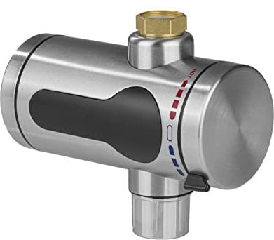 GARVIDA Kompakter Durchlauferhitzer | mit integrierter, leistungsstarker Heizspirale - Edelstahl | Kein langes Vorheizen, kein Wasserspeicher bis über 60 °C | LED-Temperaturanzeige [Energielabel: A]