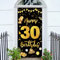 GoldRock 30. Geburtstag Deko Banner für Frauen - Hintergrund 185cm × 90cm - Feier Liefert Foto Prop Kuchen Tisch