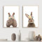 Trayosin 2er Set Premium Poster Set, Kaninchen Poster Set, Wandbilder Deko Bilder Kinderzimmer Mädchen und Jungen Babyzimmer Deko Wandposter, Ohne Rahmen (50x70cm)