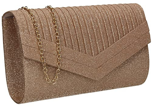 SwankySwans Women's Ruth Clutch Bag, Rose Gold