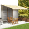 Annlera Tenda Da Sole 500x350 cm Tende Solari Da Balcone Tende Estensibili Da Esterno Tenda Parasole Tenda Da Sole Autoportante Tenda Da Sole A Bracci Giallo E Bianco