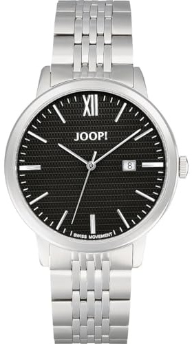 Joop! Armbanduhr Herren Quarzuhr analog, mit Edelstahl Armband, Silber, 10 bar wasserfest, Kommt in Uhren Geschenk Box, 2036610