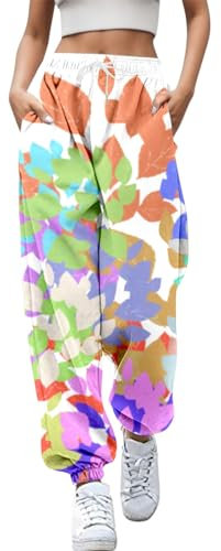 Haremshose Damen Hose Elegant Outdoorhose High Waist Hosen Outdoor Baggy Sporthose Lässig Stretch Gym Mit Tasche Fitnesshose Lang Jogging Für Taschen Freizeit Relaxhose Winter (Purple, XXL)