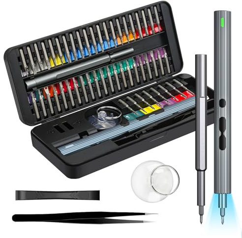 Tournevis de Precision,E·Durable Tournevis de Precision Électrique 58 en 1,Tournevis Precision portable,kit tournevis de précision pour Bricolage,Montage et Électronique.