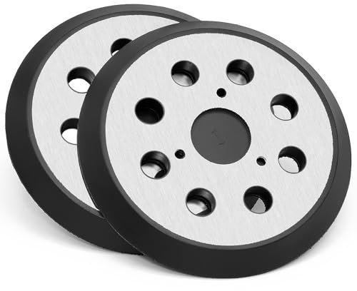Lot de 2 patins de rechange de 12,7 cm pour ponceuse orbitale DeWalt D26451, D26453, DW4388, DW421, compatible avec la ponceuse orbitale Porter Cable 382