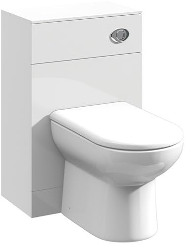 Balterley WC Unit, Floor Standing Back To Wall Water Closet Unit, Bathroom Square WC, BTW Water Closet for Bathroom and Cloakroom, No Concealed Cistern & Toilet Pan - 500 x 300 x 766 mm (White)
