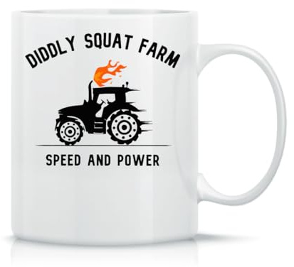 Moonai Diddly Squat Farm Shop Logo Tractor Klassische Keramik Kaffeetasse Weiß Schwarz Rosa Magisch 330ml