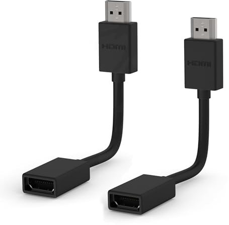 2x Pencilupnose HDMI Extension Cable 4K 8k 1080p HDMI Male to Female Extender Cable compatible with TV Stick, Roku Stick, PS4 PS5, Xbox, 2 Pack
