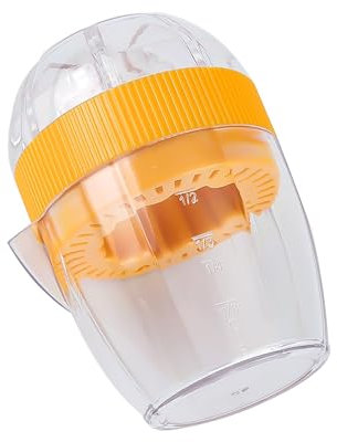 Manual Citrus Juicer – Efficient & Easy-to-Use Lemon Squeezer with Lid, Fruit Press Tool for Oranges, Limes, and More, Compact Design(Yellow)