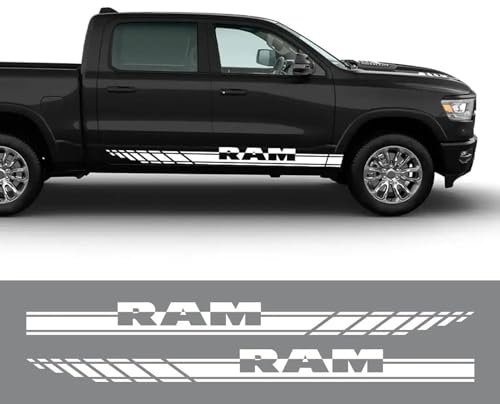 LYABYT Pickup Tür Seitenschweller Aufkleber LKW Aufkleber Auto Vinyl Dekor Aufkleber Auto Tuning Zubehör, für Dodge RAM 1500 2500 3500 Rebel