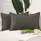 Madizz 2er Set Polyester- Leinen Kissenbezügen Weiche dekorative Kissenbezüge für Sofa Schlafzimmer Kissenhülle Dunkles Taupe 40x60 cm Rechteckig