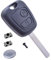 ANGOFIZ Coque Clé Télécommande Compatible avec Peugeot 107 207 307 407 807 Citroen C1 C2 C3 C4 C5 Toyota Aygo +Lame Vierge VA2 + 2 Boutons Poussoir Switch +Pile