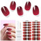 Semi Cured Gel Nail Strips, 28 pcs Gel Nail Stickers Work with Any UV Lamp, Long Lasting UV Polish Strips Wraps, Salon Quality, Easy to Apply(Peninsula Rose)