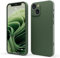 Red Ember Coque de protection antichoc pour iPhone, ultra fine en silicone liquide avec finition mate et doublure en microfibre douce anti-rayures (vert, iPhone 14 Plus)
