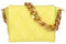 Gave Lux Damenhandtasche aus echtem Wildleder. Handwerkliches Produkt. Hergestellt in Italien GLX220643623FBG Gelb 20x14x6,5 cm