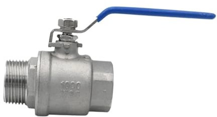 EVBELGBPZ 1/4 3/8 1/2 3/4 1 1-1/4 1-1/2 BSP Innen-Außengewinde SS304 Edelstahl Zweiteiliger Kugelhahn(3/8)