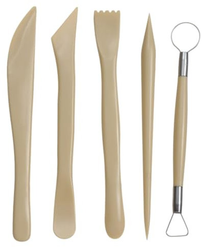DLPRK 2 Sets 5 Piezas Herramientas Profesionales de Cerámica para Modelar, Palillos de Modelar, Herramientas de Arcilla Polimérica, Alfarería para Adultos, Barro para Modelar, Arcilla Secado al Aire