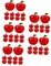 VALICLUD 1 Satz Apple Candy-box Unkraut-party-süßigkeiten-fall Weihnachts-süßigkeitenschachteln Für Hochzeitsgeschenke Festivalkoffer Süßigkeiten Fall Plastik Rot 10st