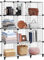 AUTOFU 12 Metal Wire Cube Storage Shelf Rack DIY Grid Wire Mesh Display Bookcase Closet Cabinet Organiser Shelves (Black, Each Cube 30 x 30 x 30cm)