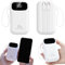 Bateria Externa Carga Rapida, 20000mAh Power Bank Carga Rápida, con Cables USB y USB C, Batería Portatil para iPhone, con Cables Integrados, Compatible con Samsung iPad Macbook Blanca