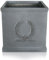 IDEALIST 30cm Square Plant Pot | Leaden Grey Reinforced Stone Garden Planters with Drainage Holes | Faux Lead Kensington Box L30 W30 H30 cm, 19 litres