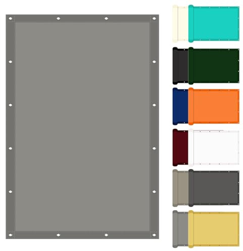 Sonnensegel mit Ösen 1.35 x 1.7 m Uv-Schutz Wetterfest Garten Segel Wasserdicht Polyester Wasserabweisend für Garten Balkon Schwimmbad, Hellgrau