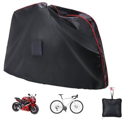 Fahrradabdeckung Wasserdicht, Wasserfest Fahrradgarage Plane, 196x110.5x62 cm, Polyester Outdoor Fahrrad schutzhülle mit Beutel für die meisten Fahrräder bis zu 27,5 Zoll