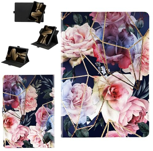 Coque Compatible pour Amazon Fire HD 8 2024 8.0-Pouces Tablette Coque Etui Case Cover [Fonction de Rotation à 360 degrés][Protection renforcée des Bords Contre Les Chutes] LXH