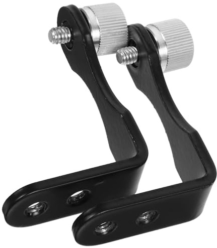 Binocular Tripod Adapter with Secure Connection, Iron L Shaped Mount | 2pcs Set, Black Finish, Unique Shape, Suitable for Telescope and Single Telescope Use